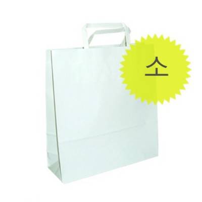 백색 자동 종이쇼핑백(소-200*90*275mm 두께 120g )