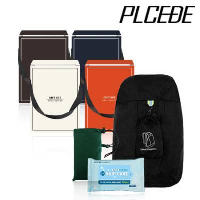 [플씨드] 접이식 스포츠 백팩(PMB-02) + 일체형 포켓 돗자리(소형) + 손소독 물티슈(10매) 3종 세트