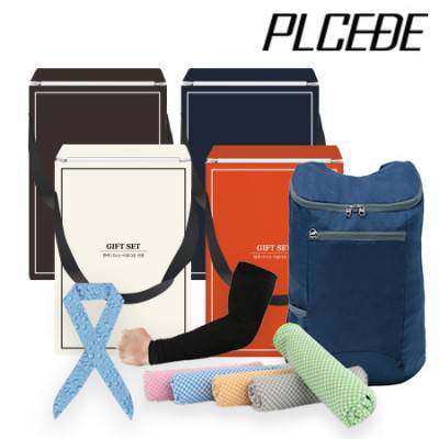 [플씨드] 접이식 스포츠 백팩(PMB-01) + 뱀부얀 쿨타올 + 일반 밴딩 쿨 토시 + 물방울 쿨 스카프 4종 세트