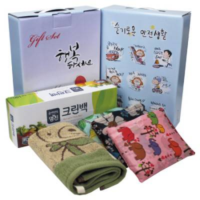 빅사이즈 장바구니1개+기라로쉬 주방타올+ 크린백100매 세트(케이스 이미지 변경가능)