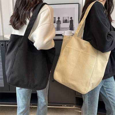 모모카멜 데일리 투포켓 에코백 HE24