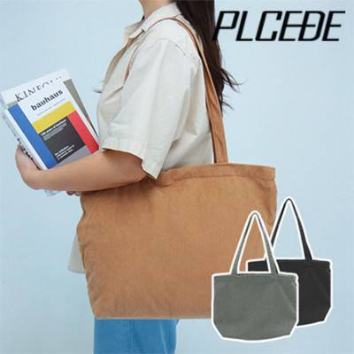 플씨드 코듀로이 빅사이즈 에코백