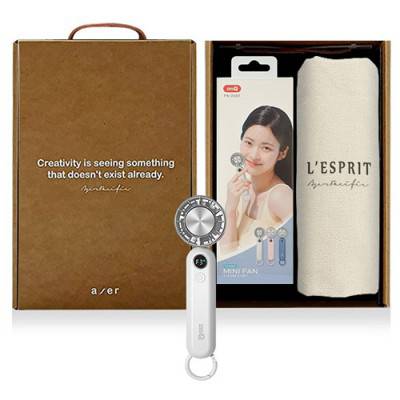 레스쁘리 고급 선풍기세트 D (지니큐 미니 선풍기+솔리드 에코백)