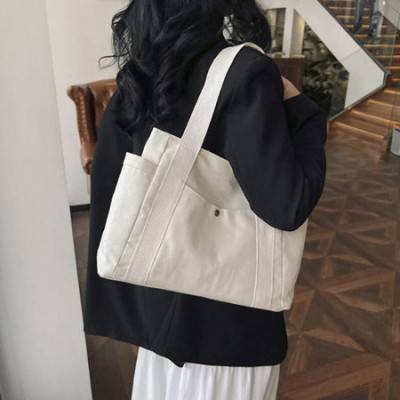 플리오 심플 캔버스 에코 크로스 쇼퍼백