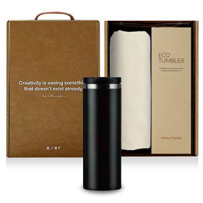 레스쁘리 고급 더벅스텀블러 세트 G(텀블러 450ml+에코백)