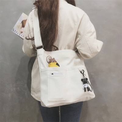 곰돌이 키링 데일리 에코백 캔버스 가방