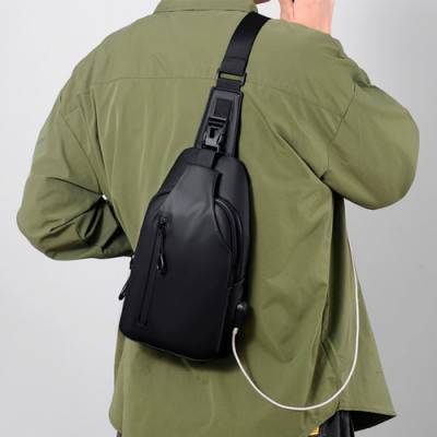 남녀공용 USB 멀티 크로스 슬링백 K2578