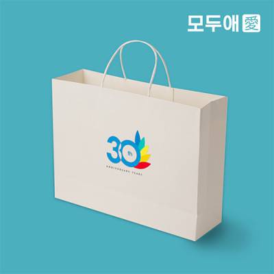 모두애 컬러인쇄 종이쇼핑백 화이트