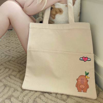 사랑이 엔젤 투포켓 에코백