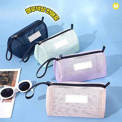 모모카멜 스트랩 망사파우치 21X13X10cm HP09