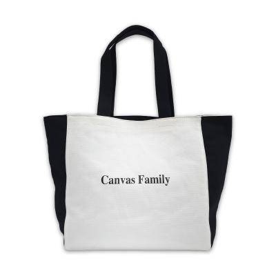 (Canvas Family) 블랙&화이트 리버서블 에코백