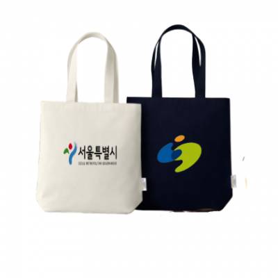 오코텍스 친환경 블랙 베이지 밑면 에코백 36*36*10