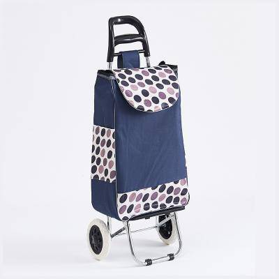 (Blossom) 도트 패턴 포인트 대용량 접이식 쇼핑카트 1P
